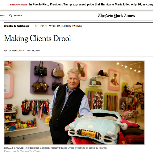 01/09 - The New York Time Announces that Canine Styles is Making Clients Drool
