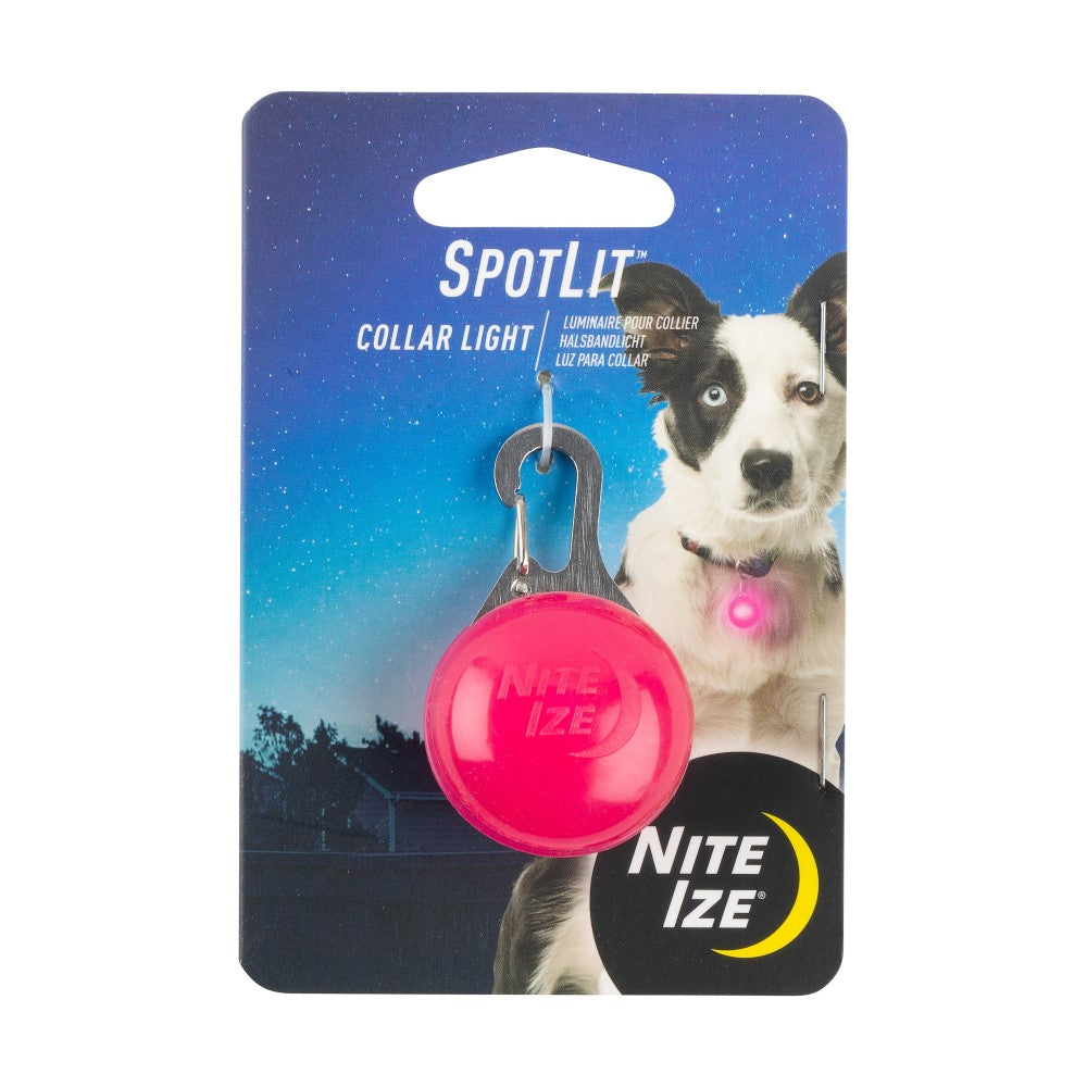 Nite Ize SpotLit Collar Light Plastic Lime / Blue/ Orange/ Pink/ White
