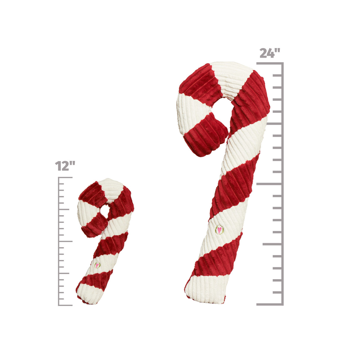Christmas - Jolly Red & White Candy Cane Plush Dog Toy - 2 Sizes