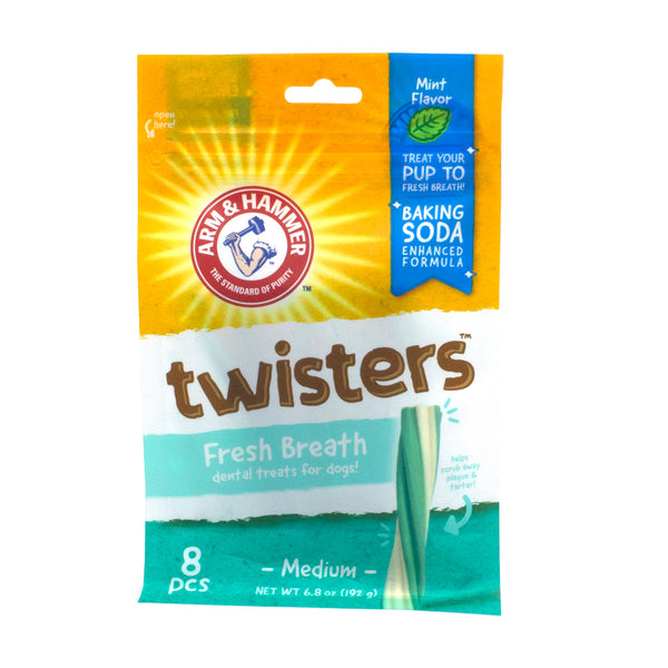 Arm & Hammer Twisters Fresh Breath Dental Treats - Mint