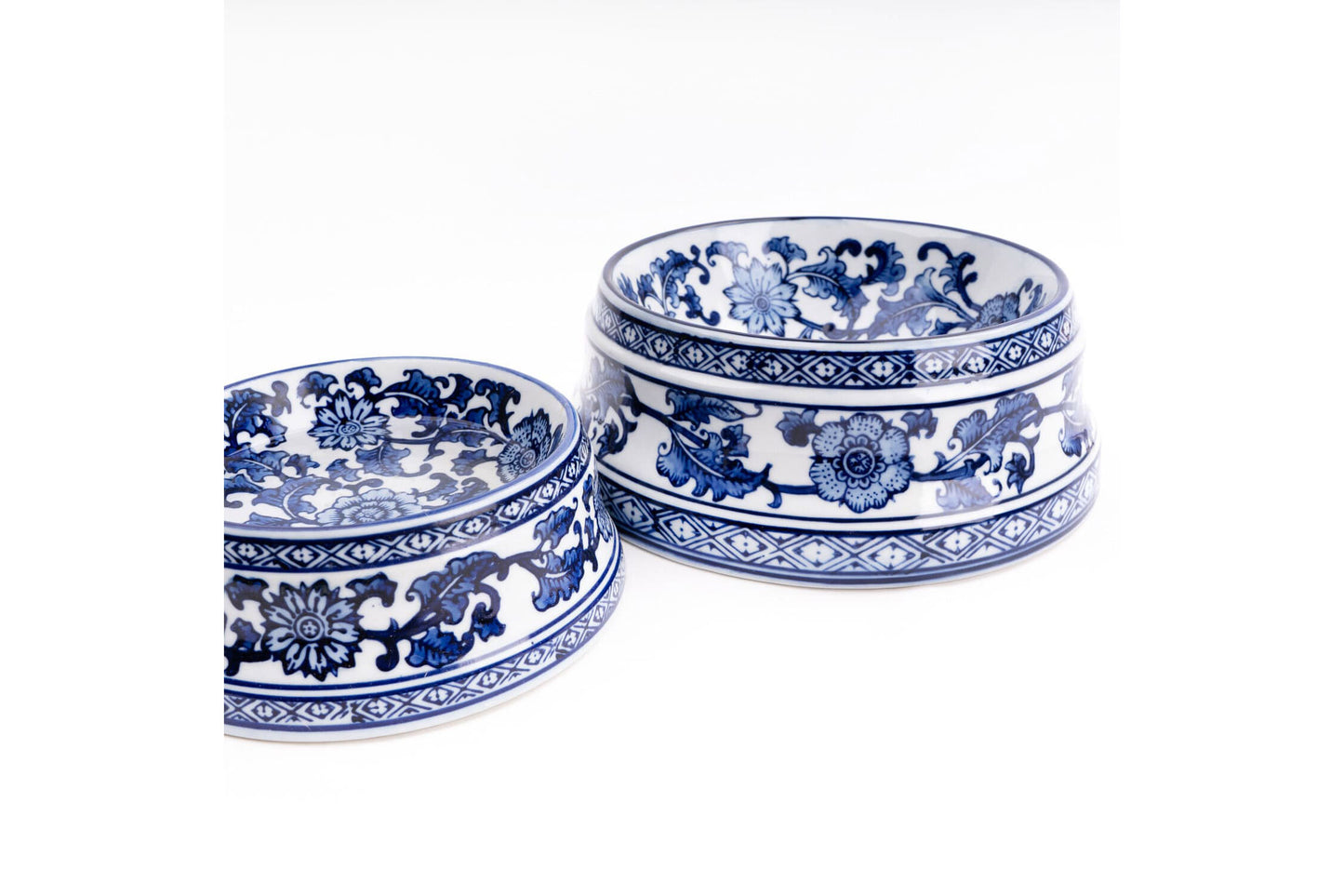 Blue Chinoiserie Dog Bowl - Small