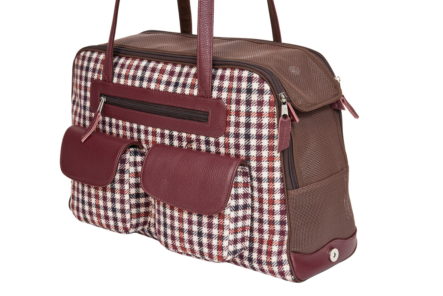 Dog Carrier - Winter - Colored Wool Plaid