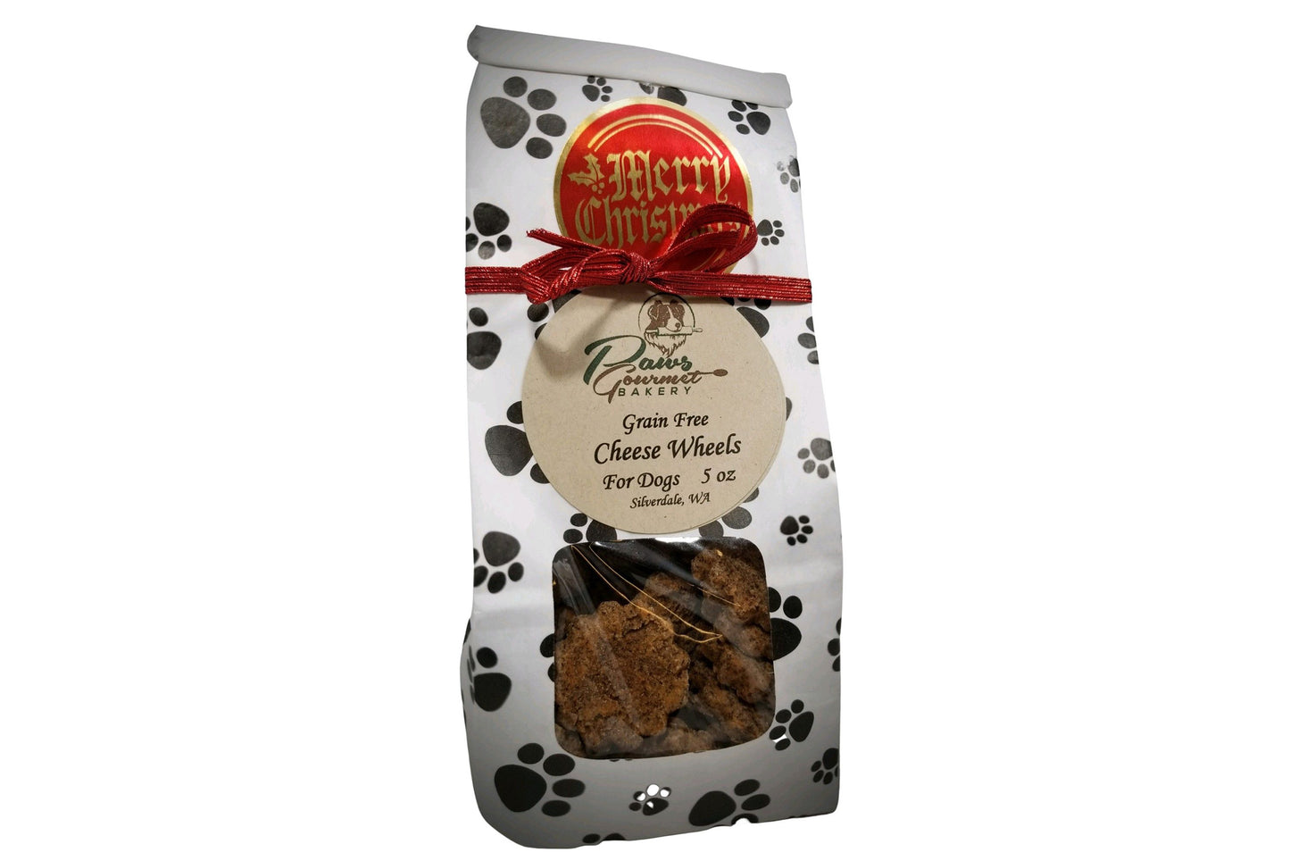 Christmas - Cheese Wheels - 5 oz Gift Bag - Dog Treats