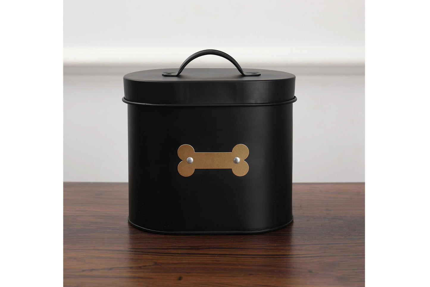 Cheshire Oval Pet Treat Canister - Black