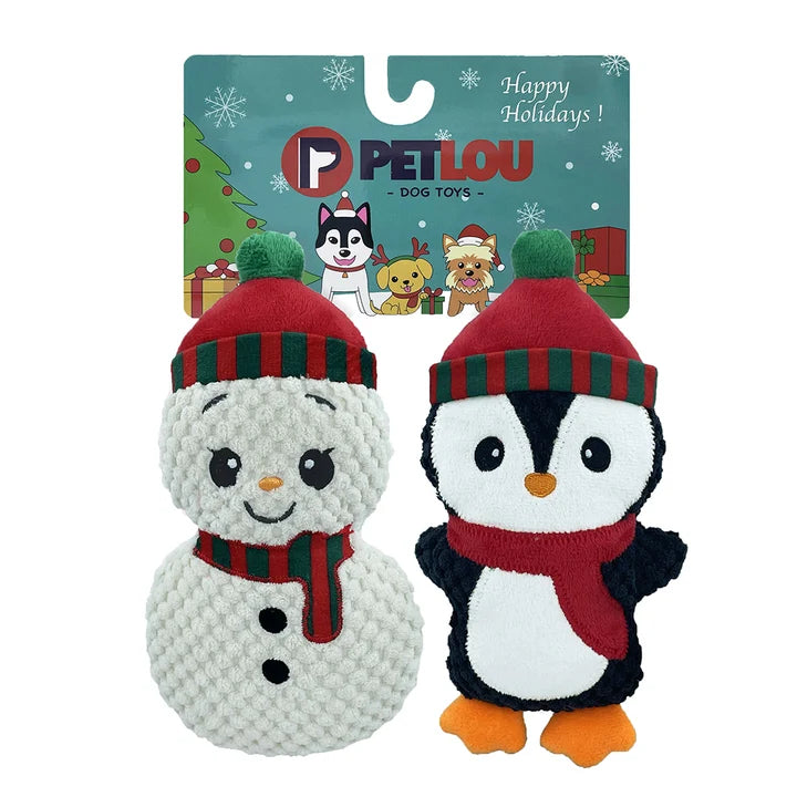 Christmas - 6" Single - Snowman or Penguin - Dog Toy