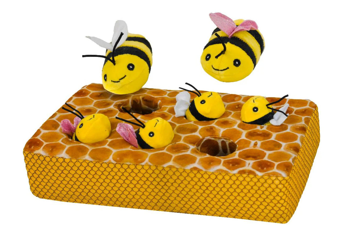 Dog Toy - Interactive Toy - Bees in a Honeycomb - Dog Toy