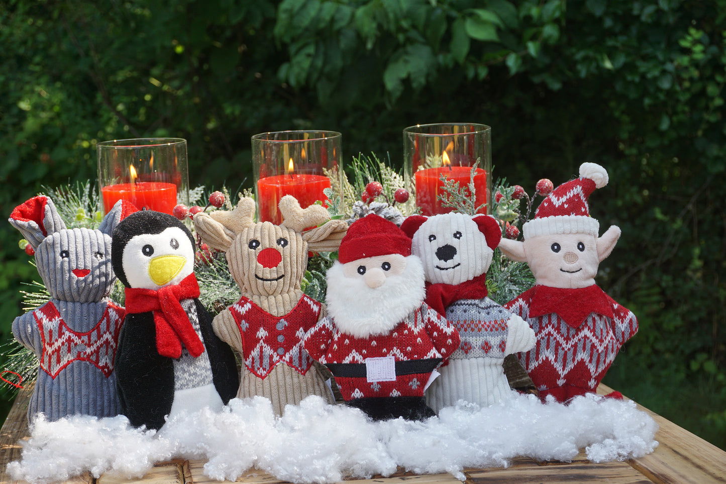 Christmas - Nordic Frost Cookies Durable Plush Dog Toys - 6 Options