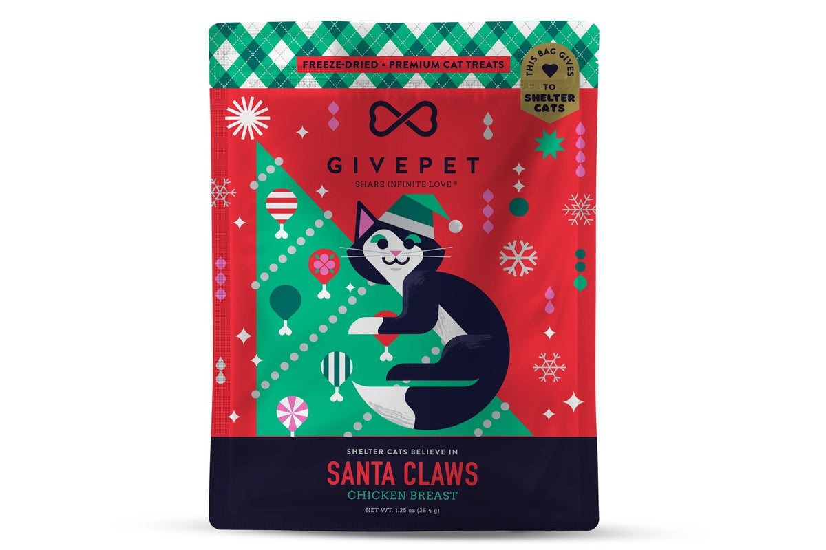 Santa Claws Freeze-Dried Cat Treats, 1.25oz Bag