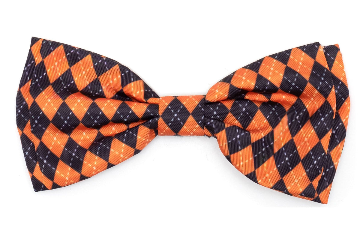 Halloween - Argyle Bow Tie