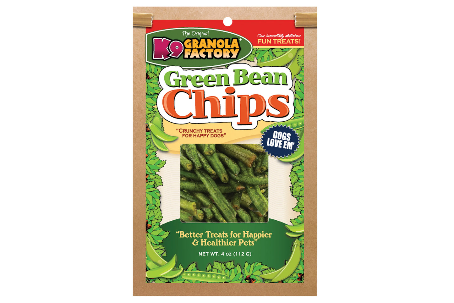 Chip Collection, Green Bean Chips Dog Treats, 4oz
