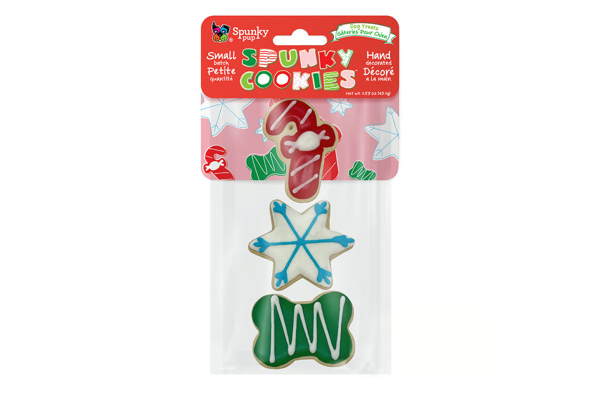 NEW - Christmas - Frosted Cookies for Dogs - Candycane, Star, Bone