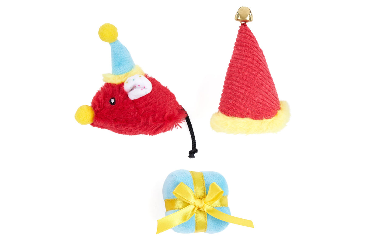 Feline - ZippyClaws Birthday Party Set - Cat Toy