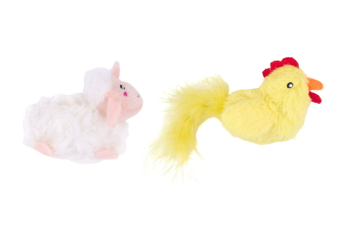 Feline - ZippyClaws Farm Friends - Cat Toy - Set of Four
