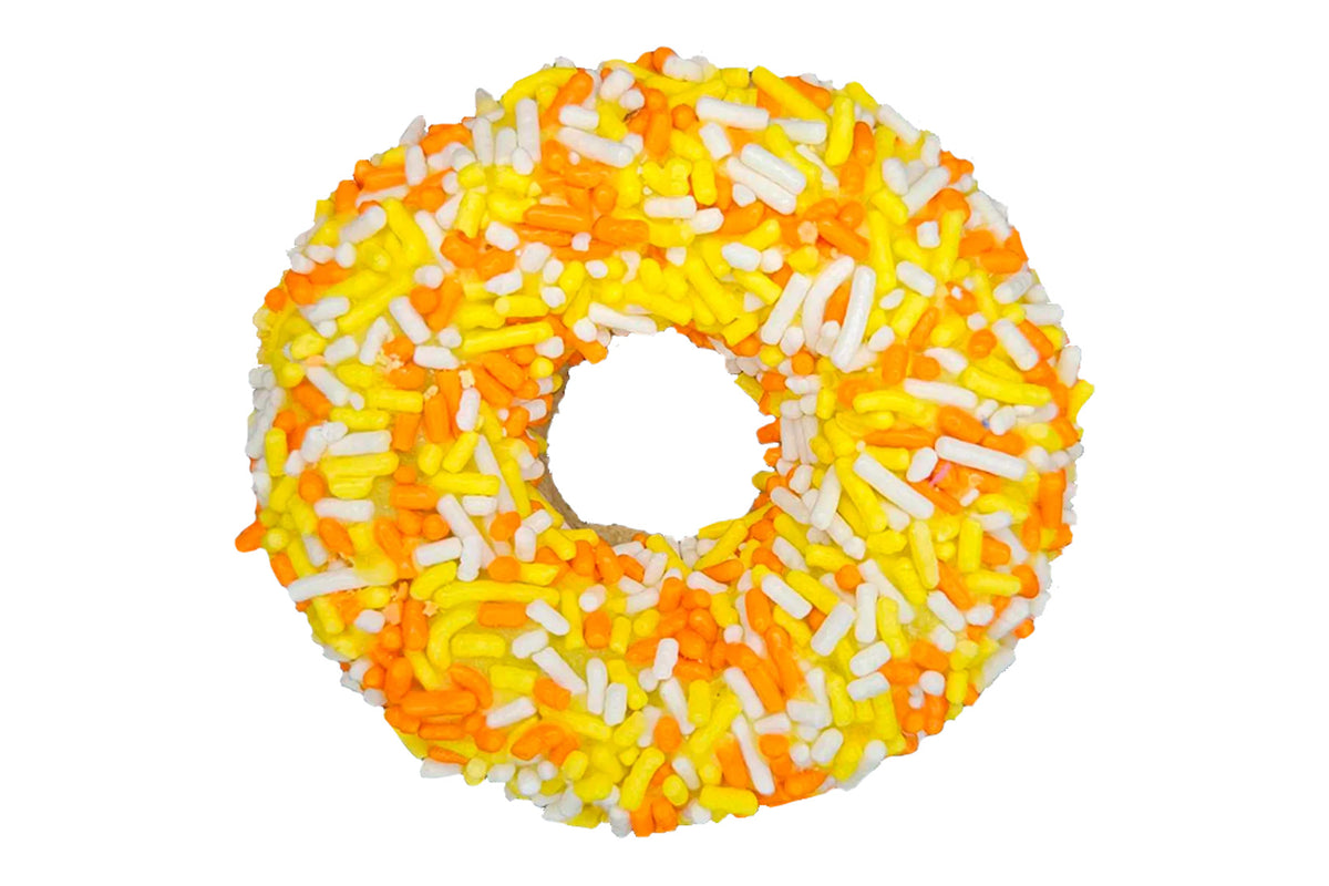 Gourmet Donut - Candy Corn Donut Dog Treat