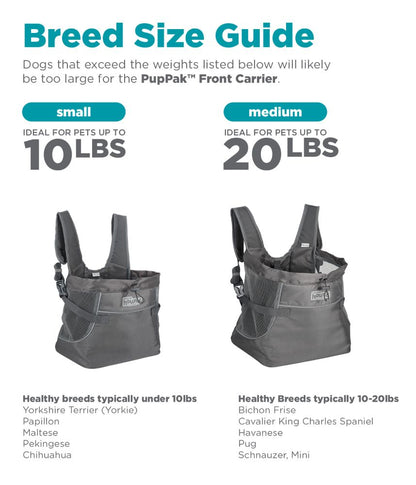 Puppak Dog Front Load Carrier, Grey