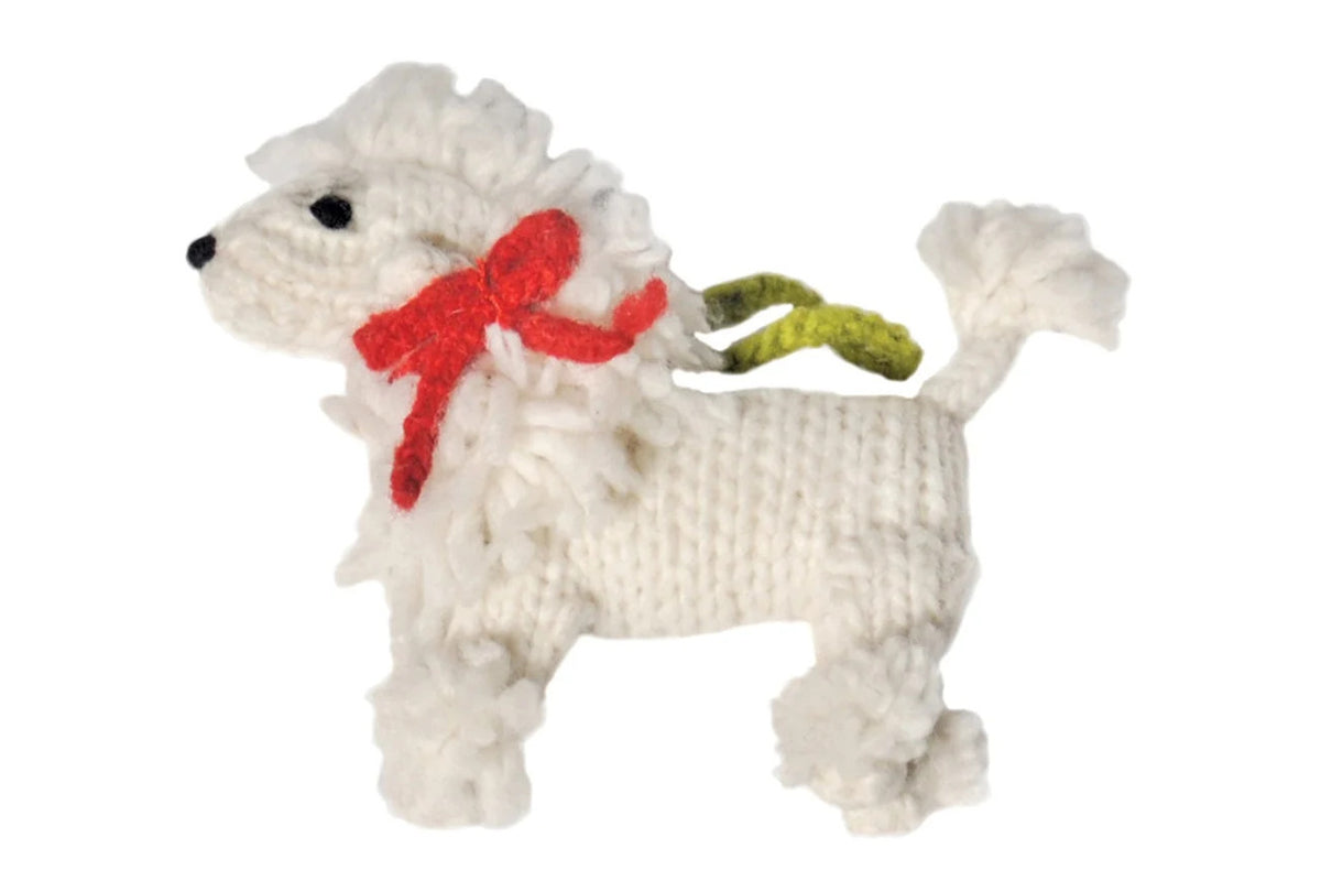 Christmas Ornament - White Poodle