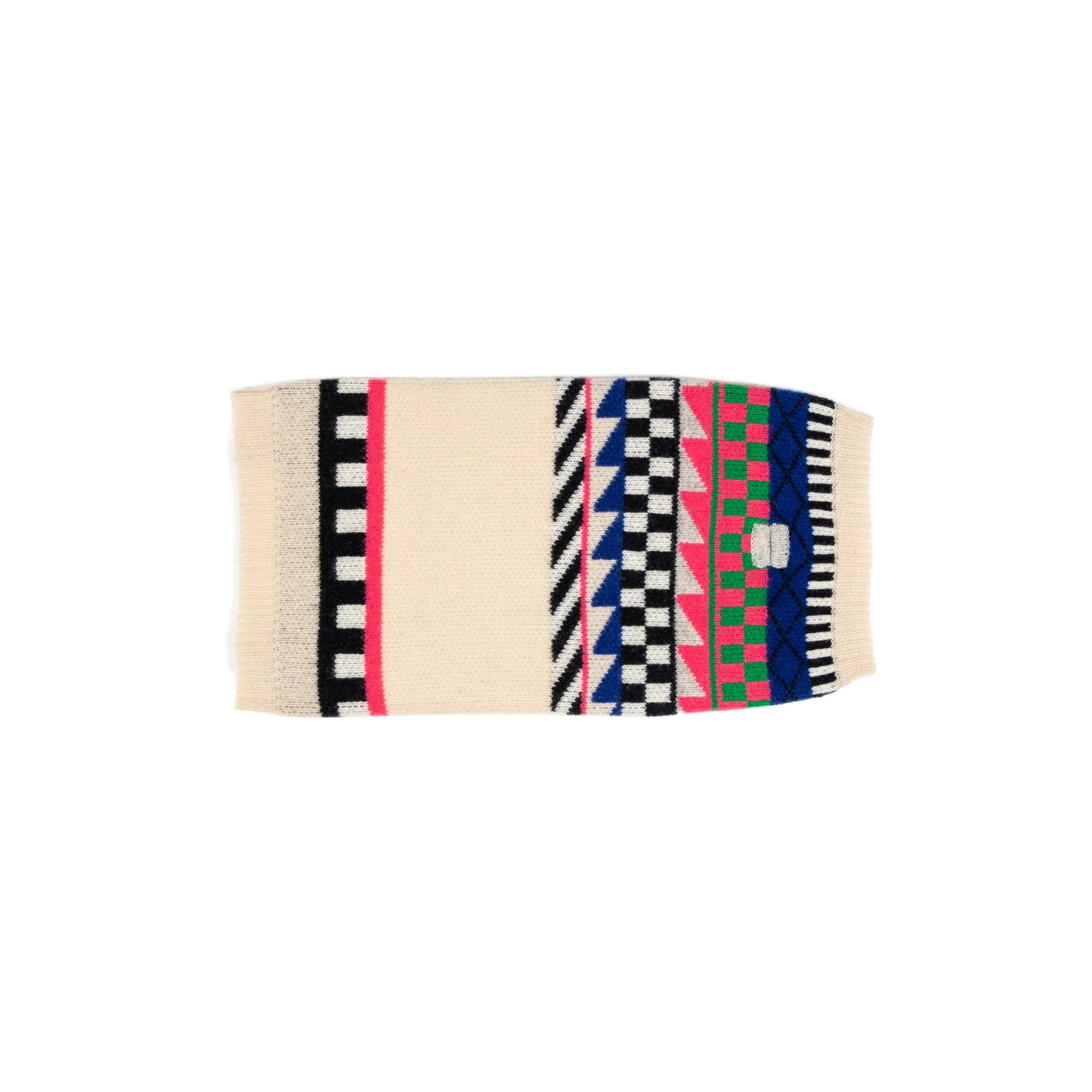 Fairisle White Sweater | Dog Sweater