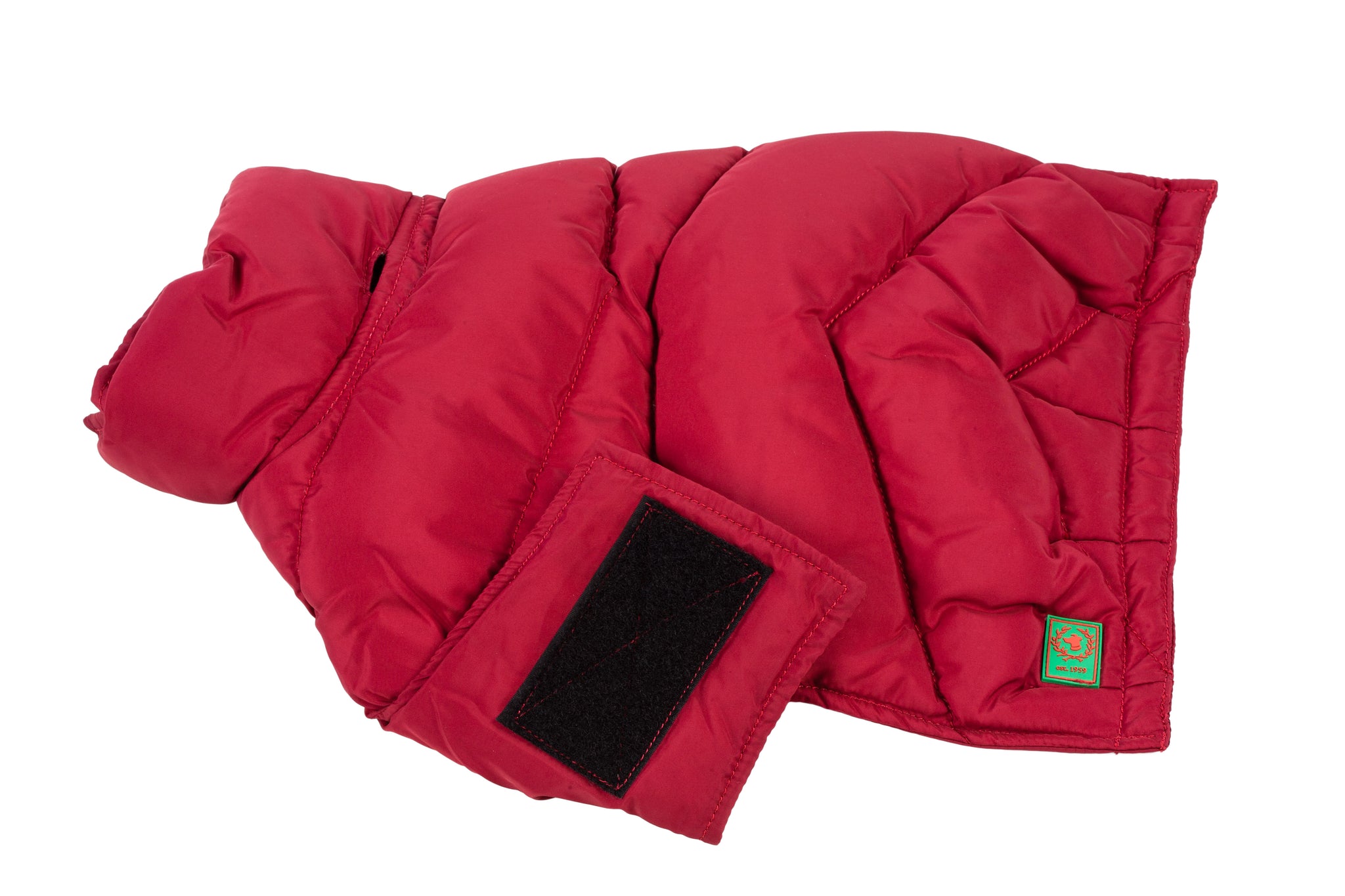 Down Puffer Coat  Brown & Cranberry