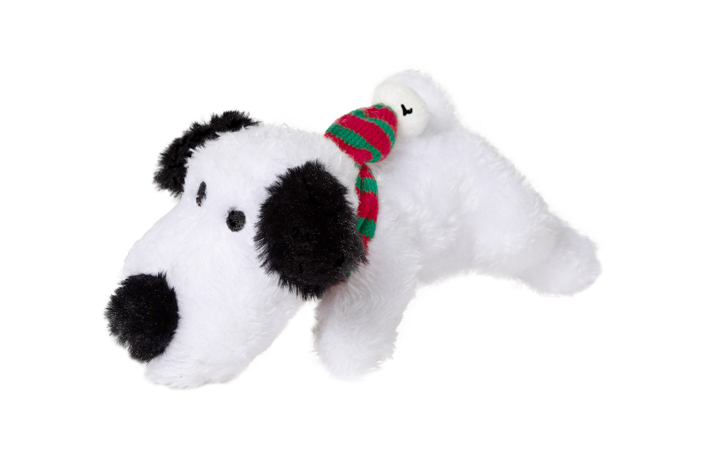 Christmas - Holiday Dog Toy - Plush White Dog "Favorite" - Non Musical