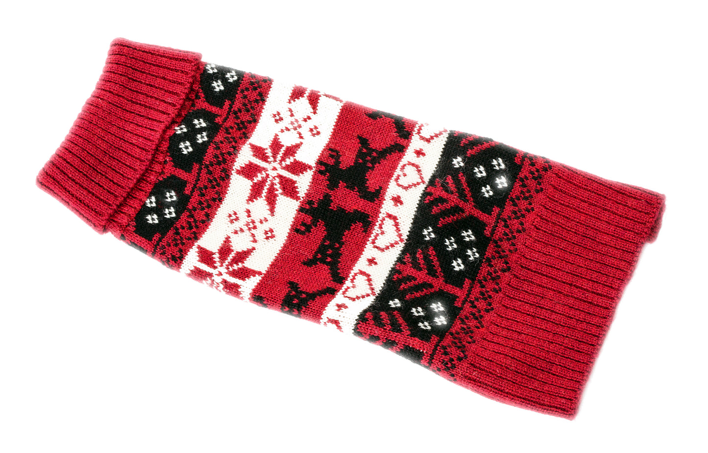 Christmas Dog Sweater - Red Reindeer Sweater