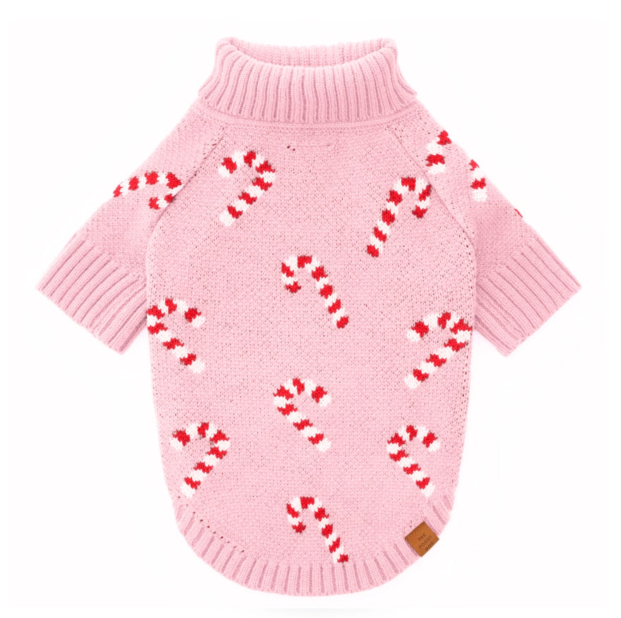 Christmas - Holiday - Pink Candy Canes Dog Sweater