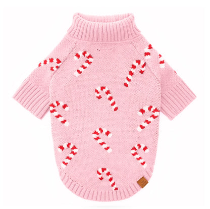 Christmas - Holiday - Pink Candy Canes Dog Sweater