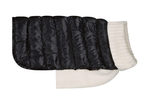 Cashmere/Down - Dog Sweater - Lilly Bird Puffer Sweater - Black/White