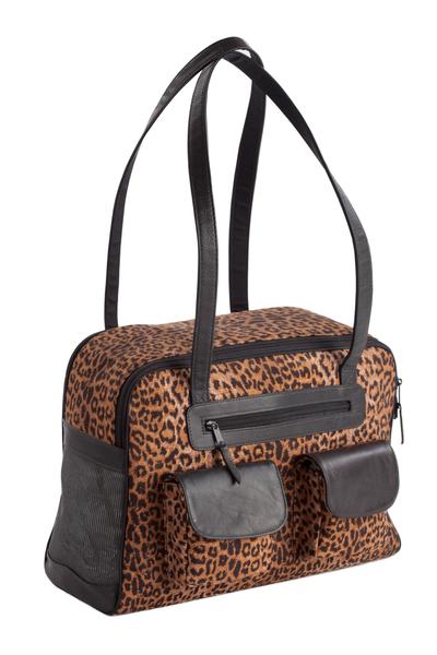 Dog Carrier - Cotton Leopard Carrier Bag