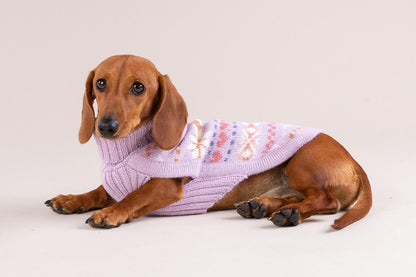 Dog Sweater - Lavender Sunrise Alpaca Dog Sweater