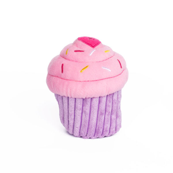 Pink & Blue Happy Birthday Cupcake - Dog Toy
