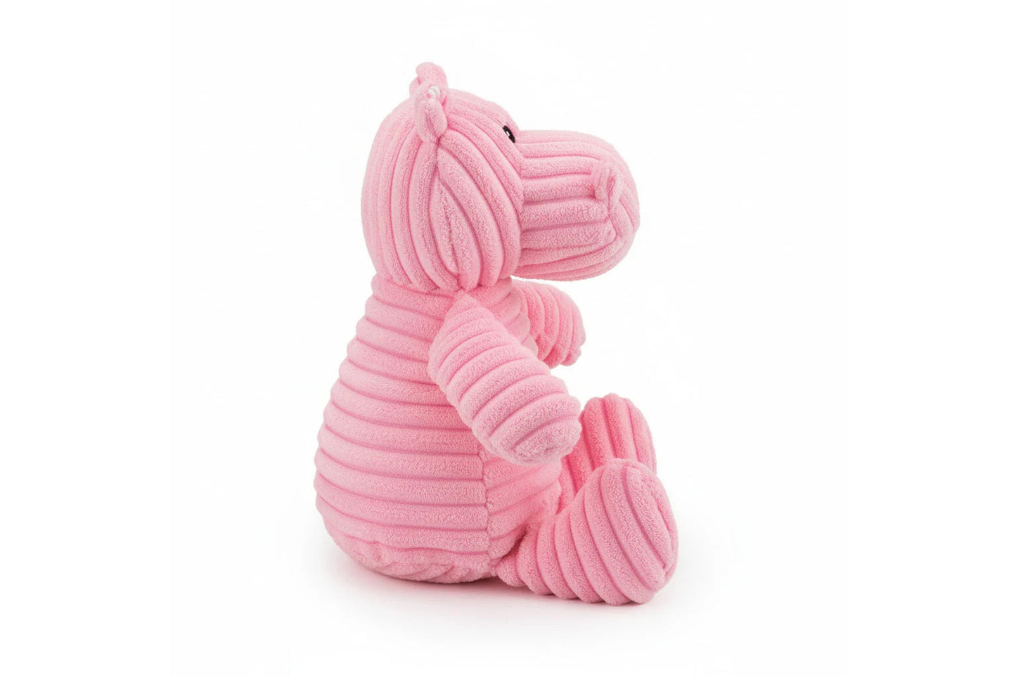Dog Toy - Corduroy Hippo w/ Squeaker & Crinkle - Three Sizes - Dog Toy