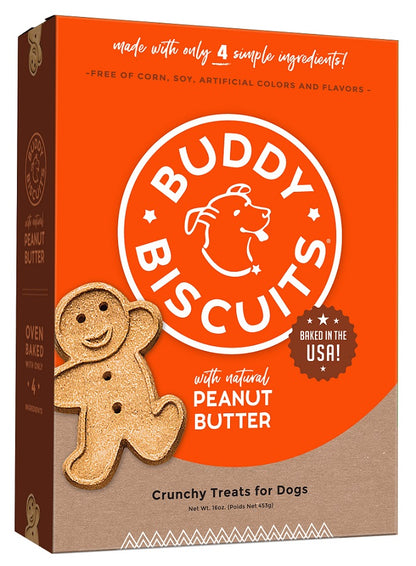 Buddy Biscuits Healthy Whole Grain Oven Baked Biscuit Treats - 2 Sizes