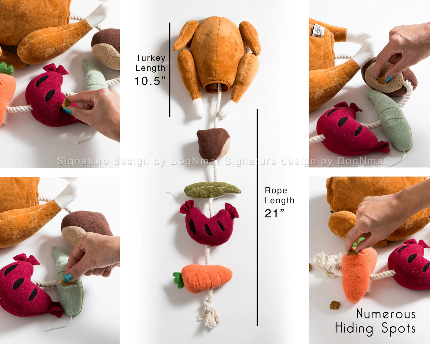 Holiday Turkey Snuffle Dog Toy-3 in 1 Hide and Seek Toy