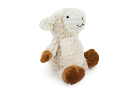 Dog Toy - 7" Two Tone Cuddle Lamb w/ Squeaker & Corduroy - Dog Toy