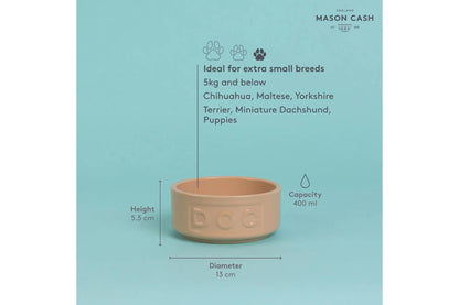 Classic Cane Lettered Dog Bowl 5.2", 13.5oz