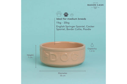 Classic Cane Lettered Dog Bowl 7", 40.6oz