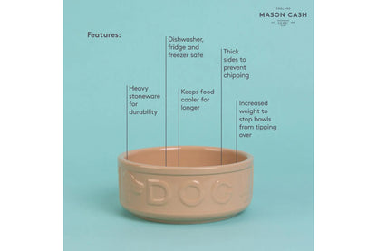 Classic Cane Lettered Dog Bowl 7", 40.6oz