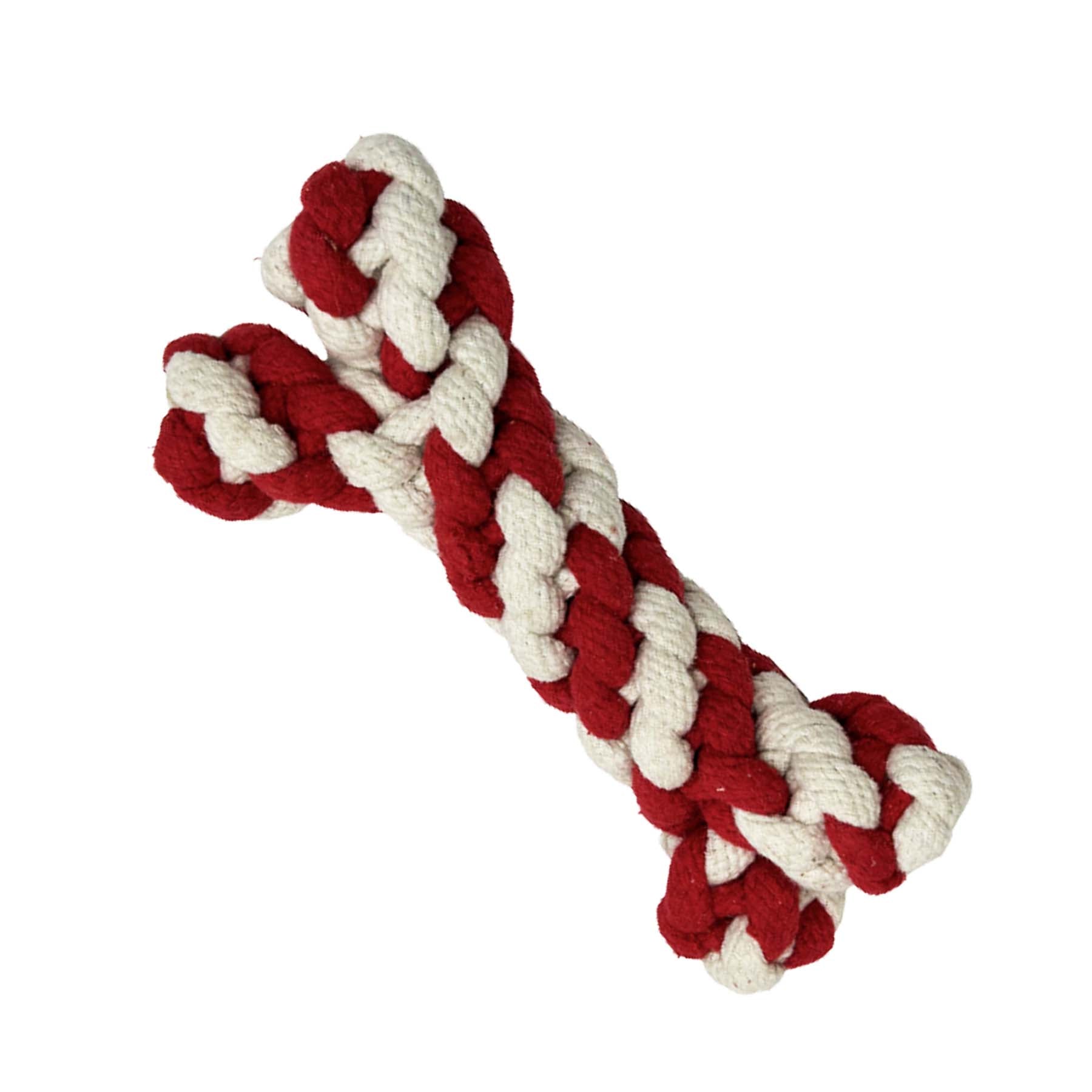 Holiday Peppermint Cotton Rope Bone in Display Box