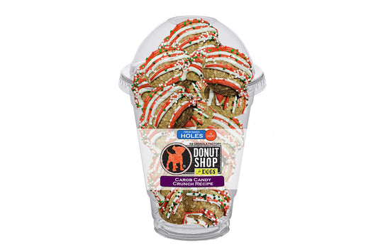 Christmas - Donut Holes, Christmas Carob Candy Crunch Recipe Dog Treats, 15ct