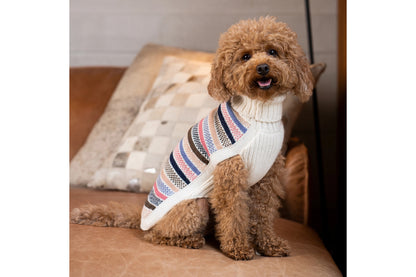 Dog Sweater - Blushline Stripe Alpaca Dog Sweater
