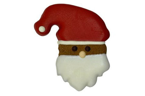 Christmas - Hand Decorated Molasses - Santa Face - Dog Treat