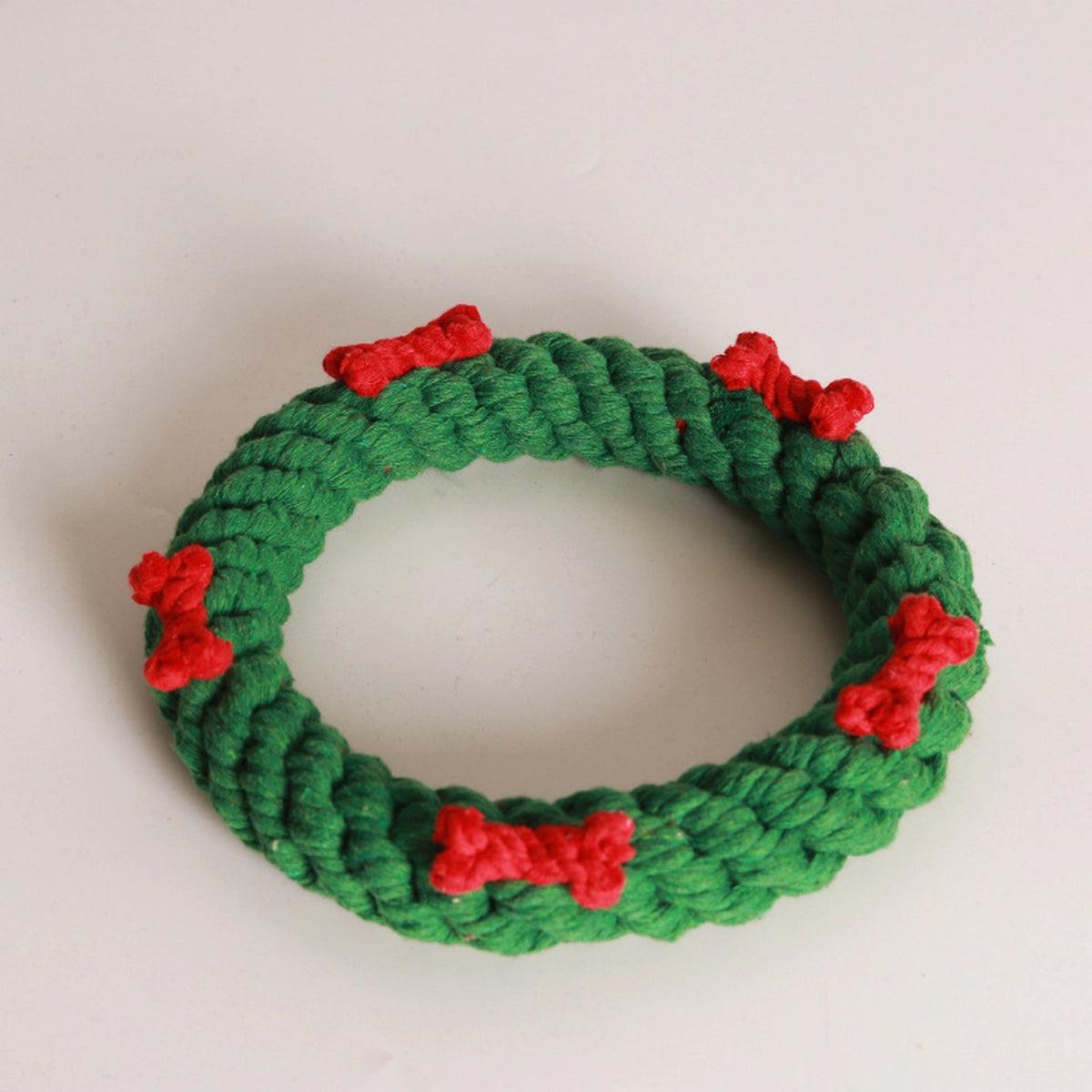 Christmas - Handmade Xmas Rope Ring - Dog Chew Toy