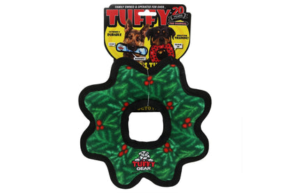 Christmas - Tuffy Holiday Medium Gear Ring Wreath - Durable Dog Toy