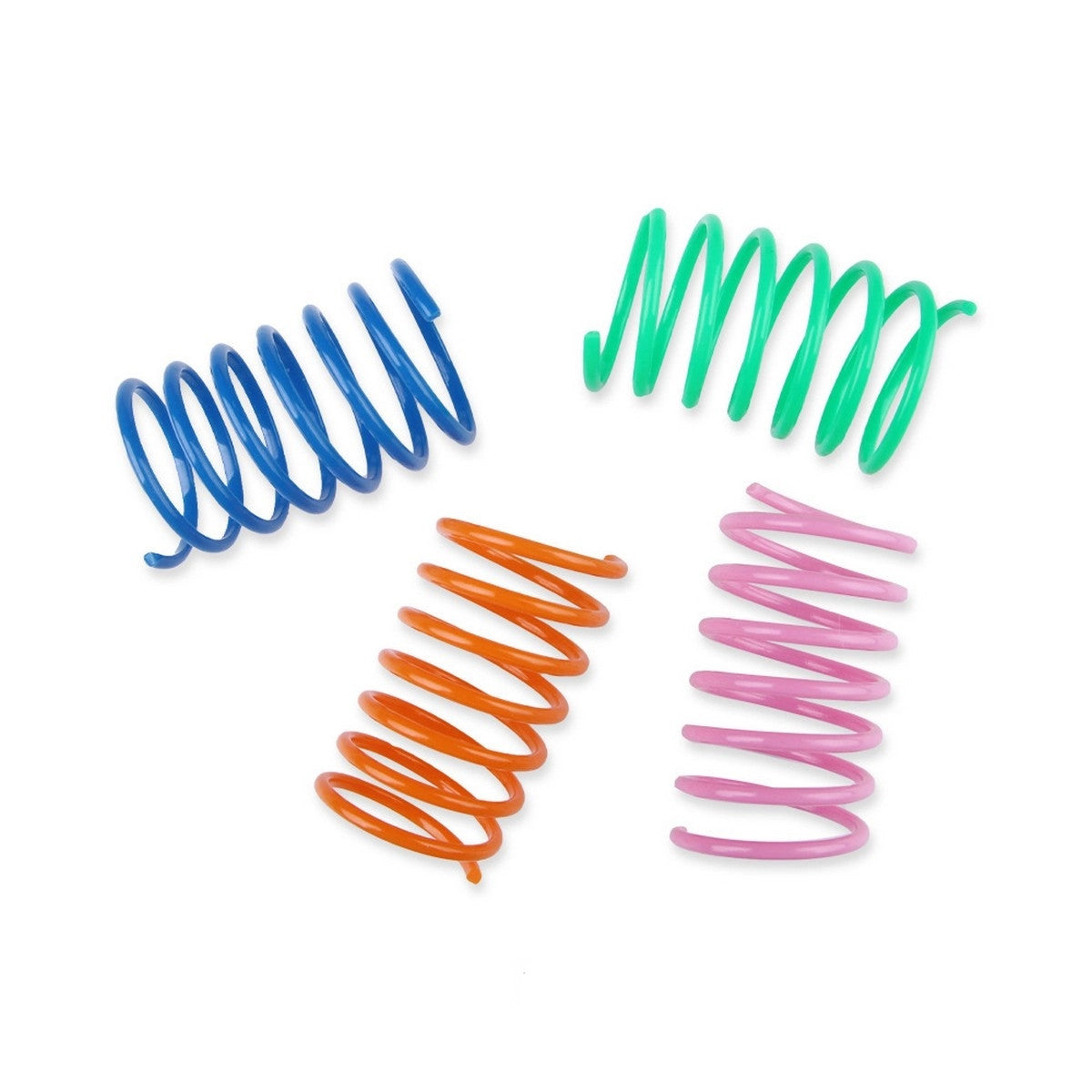 Colorful Spring Cat Toy - Bounce Ball Pet Toy - Pack of 5