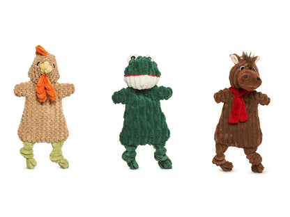 NEW - HuggleFlatties Pasture Pals Plush Dog Toy - 3 Options