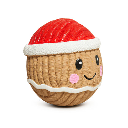Christmas - Jolly Gingy Ruff-Tex Latex Ball - Dog Toy - 2 Sizes