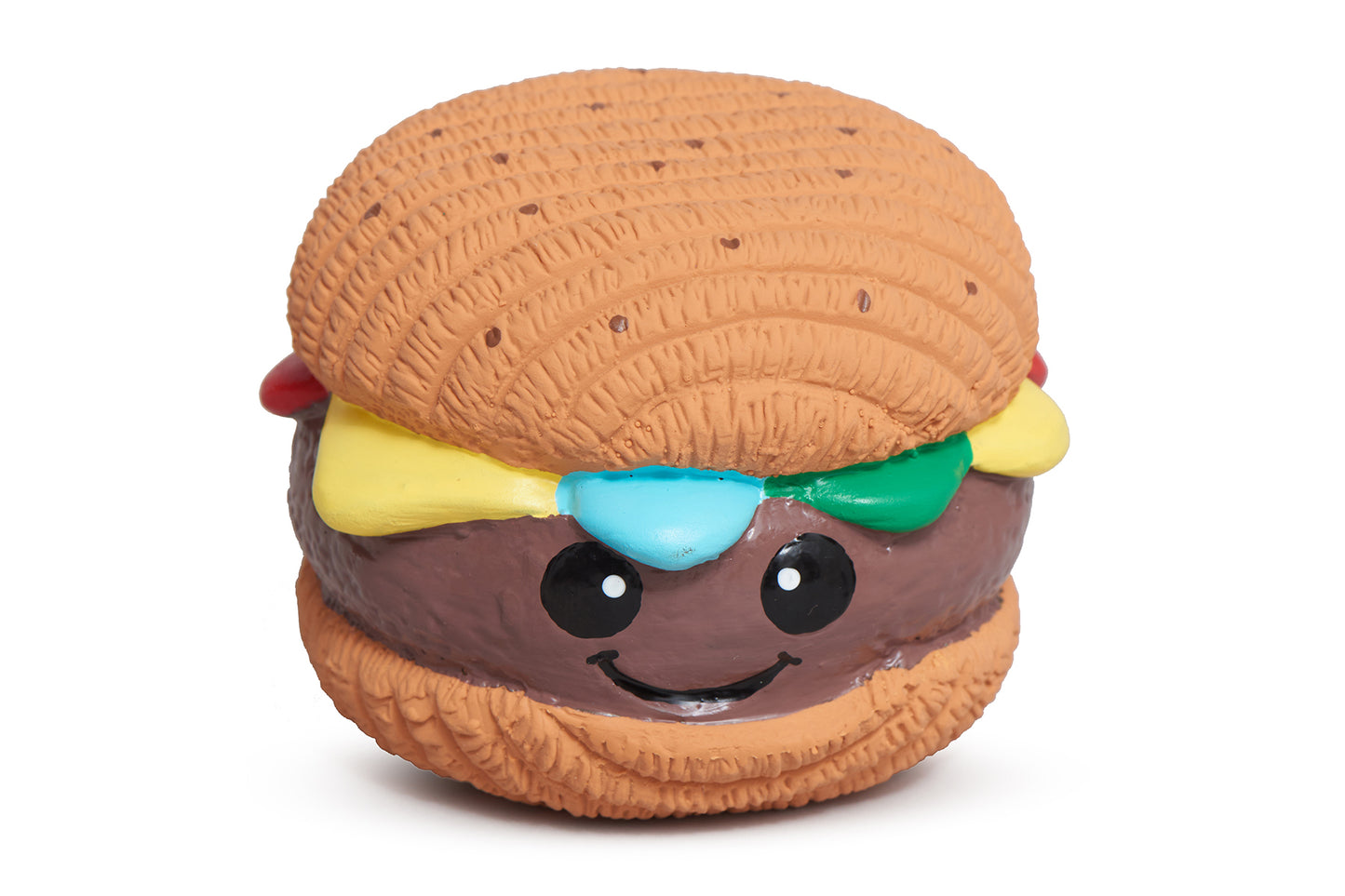 Big Buns Foodies Hamburger Ruff-Tex Latex Ball - Dog Toy