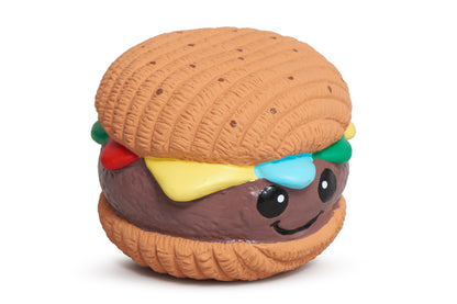 Big Buns Foodies Hamburger Ruff-Tex Latex Ball - Dog Toy