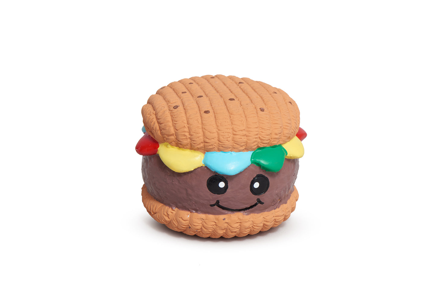 Big Buns Foodies Hamburger Ruff-Tex Latex Ball - Dog Toy