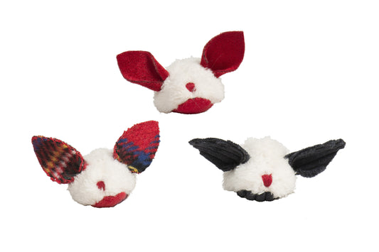 Feline Toy - Tartan Tidings Collection HuggleKats Three Blind Mice - 3 pack